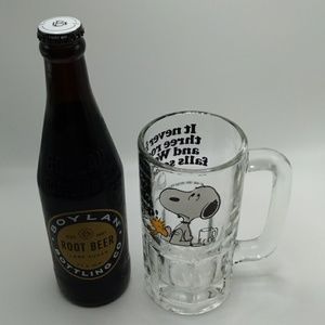 PRISTINE Snoopy Vintage Glass Mug